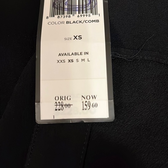 BCBG MaxAzria “Carrie” Black, Blue and Green Designer Blouse Women's Size  XS - Picture 8 of 9